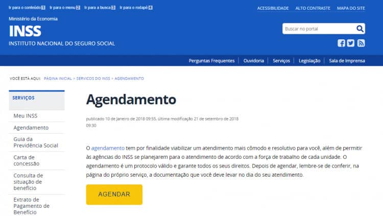 Como faço para agendar pericia medica no inss