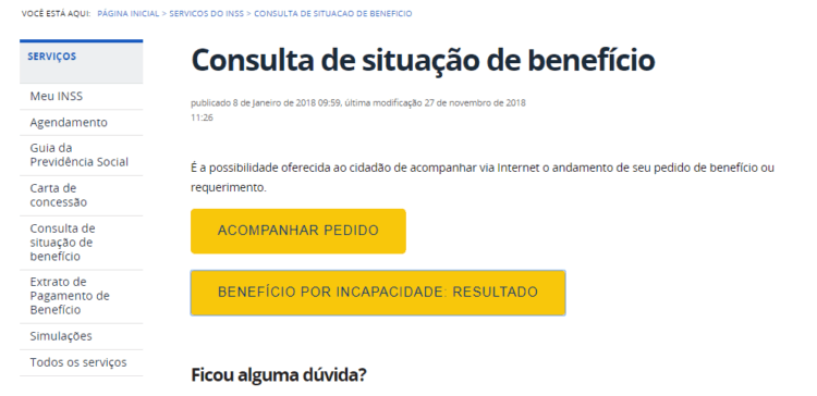 consultar Beneficio de Prestação Continuada